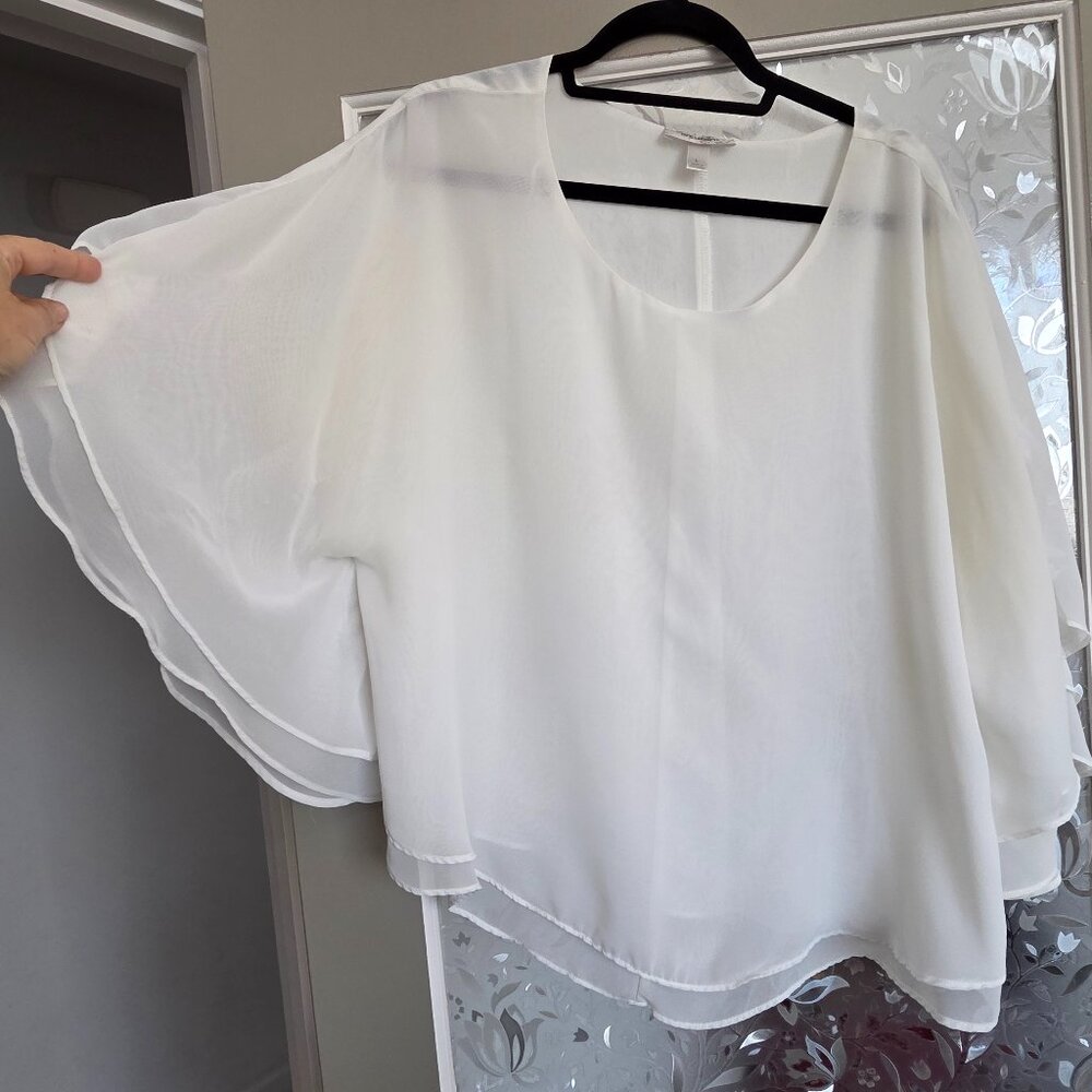 Flowy white blouse - size L - Picture 2 of 6